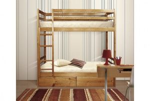 Кровать двухъярусная из массивной древесины Классика в Надыме - nadym.ok-mebel.com | фото 1