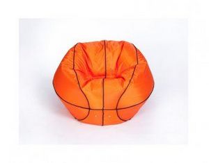 Кресло-мешок Баскетбольный мяч малый оранжево-черное в Надыме - nadym.ok-mebel.com | фото 1