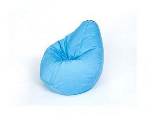 Кресло-мешок Груша велюр голубое малое в Надыме - nadym.ok-mebel.com | фото 1