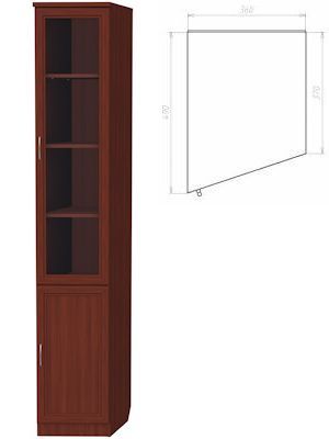 Шкаф для книг (консоль левая) арт. 201 в Надыме - nadym.ok-mebel.com | фото 2