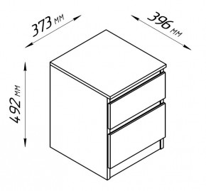 2.03.03.050.4 КАСТОР тумба 2 ящика RU серая в Надыме - nadym.ok-mebel.com | фото 3