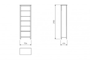 2.08.07.110.6 САГА стеллаж 70 темно-бирюзовый RU в Надыме - nadym.ok-mebel.com | фото