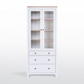 2.08.07.130.14 САГА шкаф с витриной 90 белый/ясень RU в Надыме - nadym.ok-mebel.com | фото 2