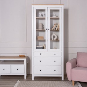 2.08.07.130.14 САГА шкаф с витриной 90 белый/ясень RU в Надыме - nadym.ok-mebel.com | фото 4