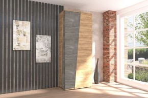 Аллегро-10 Шкаф 2дв. (дуб крафт золотой-камень темный) в Надыме - nadym.ok-mebel.com | фото