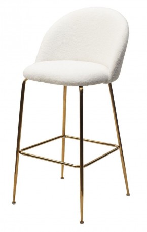Барный стул GLADE NINI-01 Белый, teddy / золотой каркас М-City в Надыме - nadym.ok-mebel.com | фото