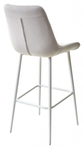 Барный стул ХОФМАН, цвет H-09 Светло-серый, велюр / белый каркас М-City в Надыме - nadym.ok-mebel.com | фото 4