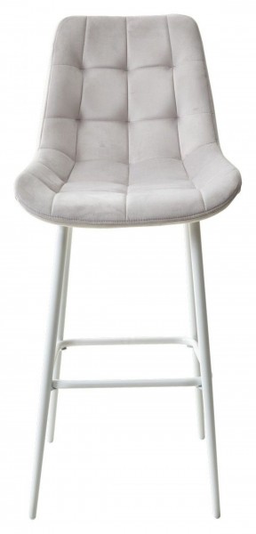 Барный стул ХОФМАН, цвет H-09 Светло-серый, велюр / белый каркас М-City в Надыме - nadym.ok-mebel.com | фото 6