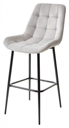 Барный стул ХОФМАН, цвет H-09 Светло-серый, велюр / черный каркас М-City в Надыме - nadym.ok-mebel.com | фото 1