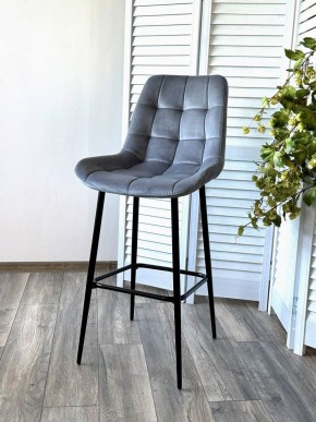 Барный стул ХОФМАН, цвет H-14 Серый, велюр / черный каркас М-City в Надыме - nadym.ok-mebel.com | фото 3
