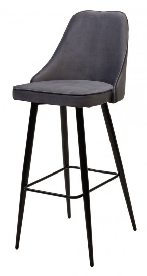 Барный стул NEPAL-BAR СЕРЫЙ #27, велюр/ черный каркас (H=78cm) М-City в Надыме - nadym.ok-mebel.com | фото