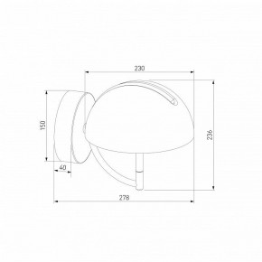 Бра Eurosvet Emisfero 50083/1 LED золото в Надыме - nadym.ok-mebel.com | фото 3