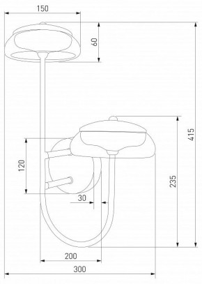 Бра Eurosvet Fungo 50388/2 LED черный в Надыме - nadym.ok-mebel.com | фото 5