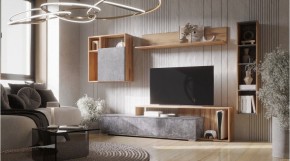 ДАЛЛАС Гостиная (модульная) цемент темный в Надыме - nadym.ok-mebel.com | фото