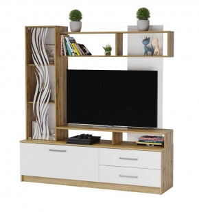 ДАРЬЯ Гостиная (Дуб Вотан/Белый глянец) в Надыме - nadym.ok-mebel.com | фото 4