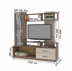 ДАРЬЯ Гостиная (Крафт серый/Крафт белый) модульная в Надыме - nadym.ok-mebel.com | фото 9