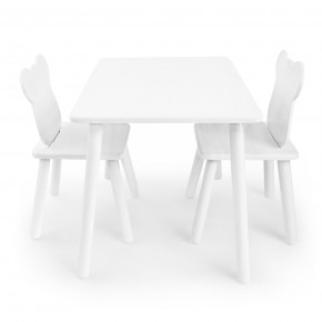 Детский комплект стол и два стула «Мишка» Rolti Baby (белый/белый, массив березы/мдф) в Надыме - nadym.ok-mebel.com | фото 3