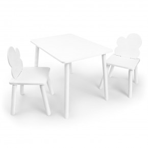 Детский комплект стол и два стула «Облачко» Rolti Baby (белый/белый, массив березы/мдф) в Надыме - nadym.ok-mebel.com | фото