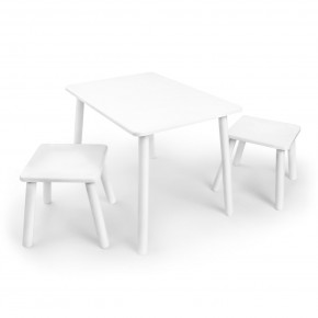 Детский комплект стол и два табурета Rolti Baby (белая столешница/белое сиденье/белые ножки) в Надыме - nadym.ok-mebel.com | фото 1
