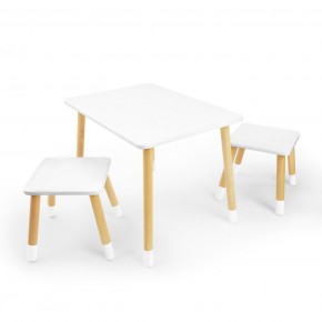 Детский комплект стол и два табурета Rolti Baby (белая столешница/белое сиденье/береза ножки) в Надыме - nadym.ok-mebel.com | фото