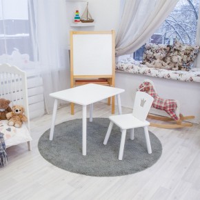 Детский комплект стол и стул «Корона» Rolti Baby (белый/белый, массив березы/мдф) в Надыме - nadym.ok-mebel.com | фото 2