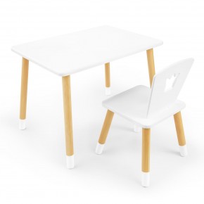 Детский комплект стол и стул «Корона» Rolti Baby (белый/береза, массив березы/мдф) в Надыме - nadym.ok-mebel.com | фото 1