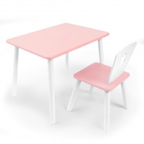 Детский комплект стол и стул «Корона» Rolti Baby (розовый/розовый, массив березы/мдф) в Надыме - nadym.ok-mebel.com | фото