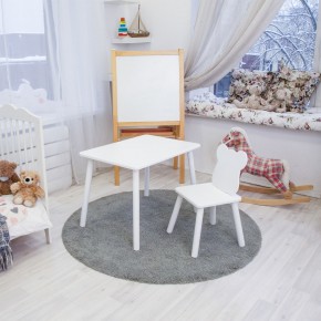 Детский комплект стол и стул «Мишка» Rolti Baby (белый/белый, массив березы/мдф) в Надыме - nadym.ok-mebel.com | фото 2