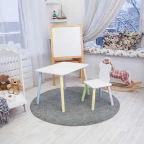 Детский комплект стол и стул «Мишка» Rolti Baby (белый/цветной, массив березы/мдф) в Надыме - nadym.ok-mebel.com | фото 2