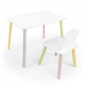Детский комплект стол и стул «Облачко» Rolti Baby (белый/цветной, массив березы/мдф) в Надыме - nadym.ok-mebel.com | фото