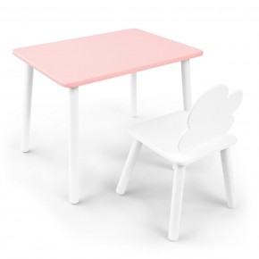 Детский комплект стол и стул «Облачко» Rolti Baby (розовый/белый, массив березы/мдф) в Надыме - nadym.ok-mebel.com | фото 1