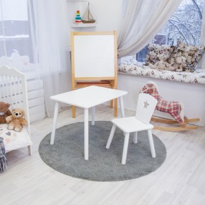 Детский комплект стол и стул «Звезда» Rolti Baby (белый/белый, массив березы/мдф) в Надыме - nadym.ok-mebel.com | фото 2
