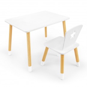 Детский комплект стол и стул «Звезда» Rolti Baby (белый/береза, массив березы/мдф) в Надыме - nadym.ok-mebel.com | фото