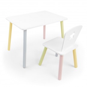Детский комплект стол и стул «Звезда» Rolti Baby (белый/цветной, массив березы/мдф) в Надыме - nadym.ok-mebel.com | фото 1