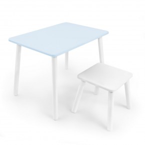 Детский комплект стол и табурет Rolti Baby (голубая столешница/белое сиденье/белые ножки) в Надыме - nadym.ok-mebel.com | фото