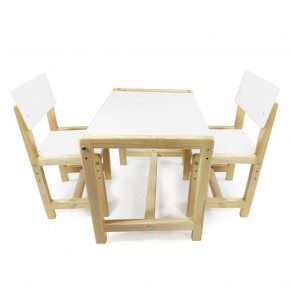 Детский растущий комплект стол и два стула  Я САМ "Лофт" (Белый, Сосна) в Надыме - nadym.ok-mebel.com | фото