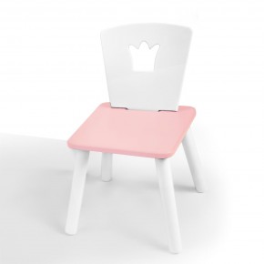 Детский стул Корона (Белый/Розовый/Белый) в Надыме - nadym.ok-mebel.com | фото 1