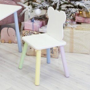 Детский стул Мишутка (Белый/Белый/Цветной) в Надыме - nadym.ok-mebel.com | фото 1