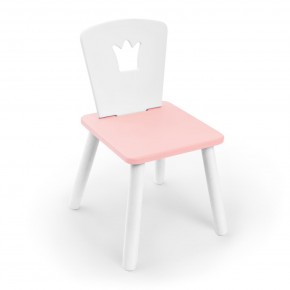 Детский стул Rolti Baby «Корона» (белый/розовый/белый, массив березы/мдф) в Надыме - nadym.ok-mebel.com | фото 1