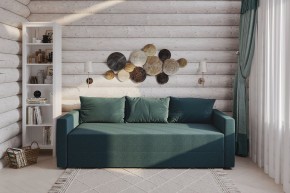 Диван-кровать Вало сине-зелёный, ткань рогожка в Надыме - nadym.ok-mebel.com | фото