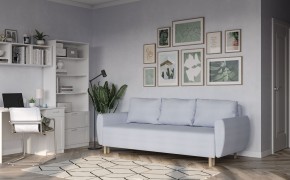 Диван-кровать Тулисия пастельно-голубой, ткань рогожка в Надыме - nadym.ok-mebel.com | фото 4
