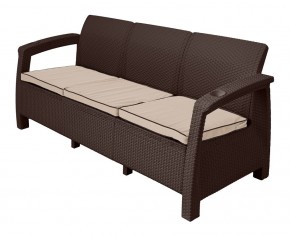 Диван Yalta Premium Sofa 3 Set (Ялта) шоколадный (+подушки под спину) в Надыме - nadym.ok-mebel.com | фото