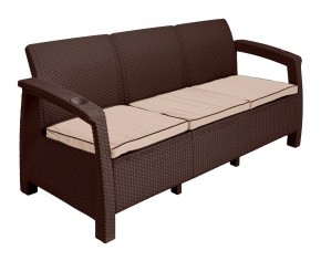 Диван Yalta Premium Sofa 3 Set (Ялта) шоколадный (+подушки под спину) в Надыме - nadym.ok-mebel.com | фото 2