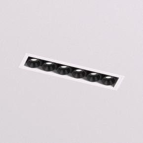 DK2531-WB Встраиваемый светильник SPACE со светодиодом под шпатлевку L126mm 220V 10W 38° 4000К IP20 белый/черный алюминий в Надыме - nadym.ok-mebel.com | фото