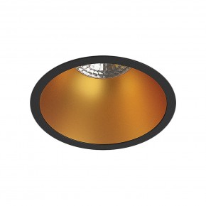 DK3026-BG Встраиваемый светильник, IP 20, 10 Вт, GU5.3, LED, черный/золотой, пластик в Надыме - nadym.ok-mebel.com | фото