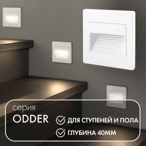 DK3050-WH Светильник встраиваемый в стену, IP 20, LED 3000, 1 Вт, белый, пластик в Надыме - nadym.ok-mebel.com | фото 5
