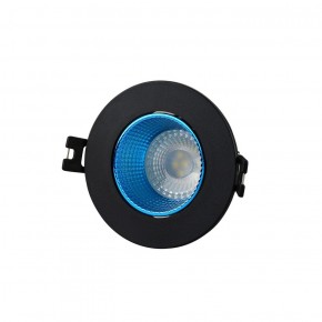 DK3061-BK+СY Встраиваемый светильник, IP 20, 10 Вт, GU5.3, LED, черный/голубой, пластик в Надыме - nadym.ok-mebel.com | фото 1
