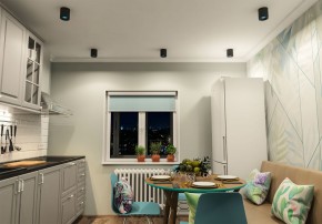 DK3090-BK+CY Светильник накладной IP 20, 10 Вт, GU5.3, LED, черный/голубой, пластик в Надыме - nadym.ok-mebel.com | фото 2