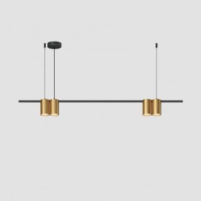 DK4061-BK+SG Подвесной светильник ORBIT, IP20, 4xGU10 LED до 15 Вт, черный + сатинированное золото, алюминий в Надыме - nadym.ok-mebel.com | фото