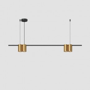 DK4061-BK+SG Подвесной светильник ORBIT, IP20, 4xGU10 LED до 15 Вт, черный + сатинированное золото, алюминий в Надыме - nadym.ok-mebel.com | фото 2